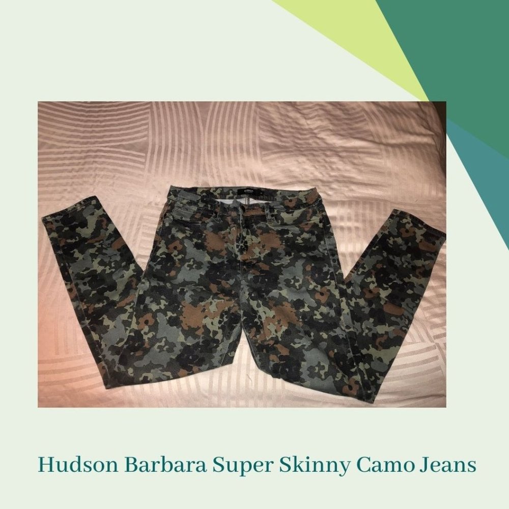 Hudson Barbara Super Skinny Camo Jeans